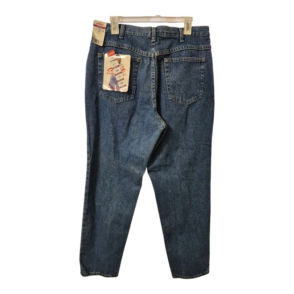 Vintage 90s‎ Chic Jeans NWT 18W Petite Plus High Rise Relaxed Fit Blue Denim - Picture 2 of 5